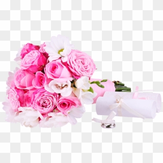 #flowers #flower #bouquet #pink #white - Wedding, HD Png Download