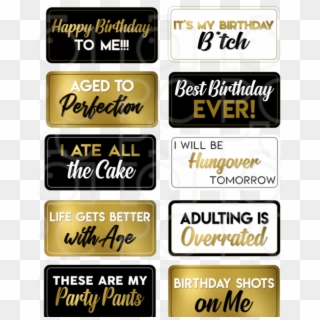 The Adult Birthday Pack Features Double Sided (10 Designs - Parallel, HD Png Download