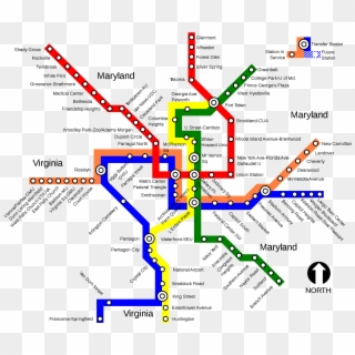 Metro Map Of Washington Full Resolution - Green Line Dc Metro, HD Png Download