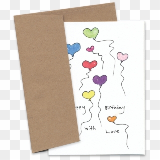 Happy Birthday With Love Happy Birthday With Love - Greeting Card, HD Png Download