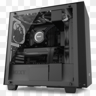 Nzxt 400i Computer Case - Nzxt H400i Black Red, HD Png Download