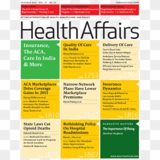 Health Affairsverified Account - Health Affairs Journal Cover, HD Png Download