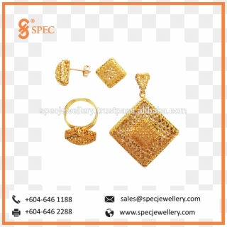 Gold Jewellery Set Necklaces Women Accessories - Earrings, HD Png Download