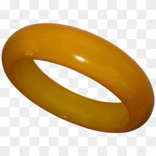 Chunky End Of The Day Yellow Bakelite Bracelet Plastic - Bangle, HD Png Download