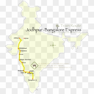 Train Number 16507 Jodhpur Banglore Express Bhagat - Pentaho, HD Png Download