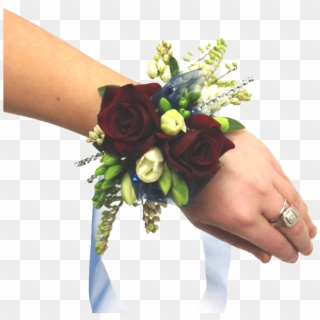 Red Roses Wrist Corsage - Bouquet, HD Png Download
