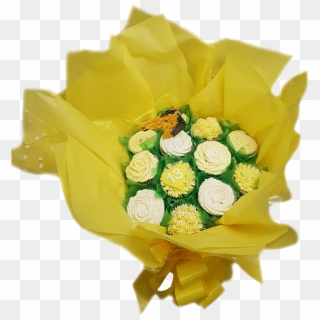 12 Piece Cupcake Bouquet - Garden Roses, HD Png Download