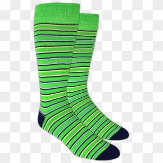 Painted Stripe Socks In Green/blue/yellow - Janitorial, HD Png Download