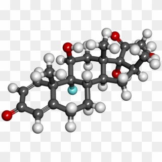 Ball And Stick Model Of The Immunosuppressant Drug - Beclomethasone Molecular Structure, HD Png Download