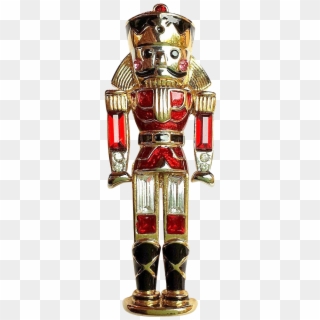 Vintage Monet Christmas Nutcracker Toy Soldier Pin - Nutcracker Statue With Transparent Background, HD Png Download