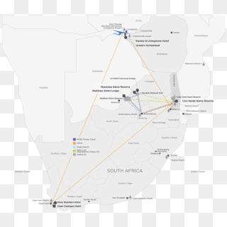 Cape May Map Of Hotels More Luxury Lodges In Africa - Atlas, HD Png Download