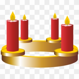 Fourth Advent Advent Advent Wreath Candles - Third Advent Candle Clipart, HD Png Download
