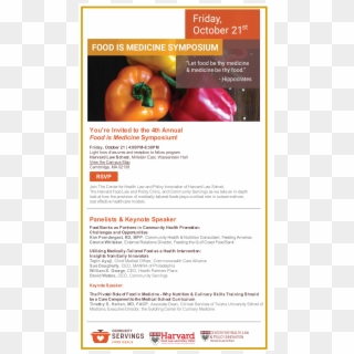 Food Is Medicine Symposium Invite1 - Flyer, HD Png Download
