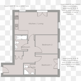 Hemingway Court Plans The Austen - Floor Plan, HD Png Download