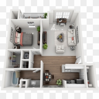 The Juniper Floor Plan, Gentry Square Apartments, Champaign, - Floor Plan, HD Png Download