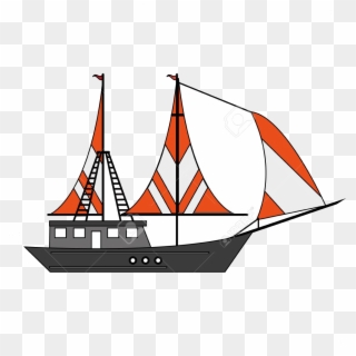 Sailboat Clipart Fishing Boat Free On Transparent Png - Sail, Png Download