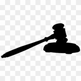 Black Judge Hammer Law Transparent Background - Silhouette, HD Png Download