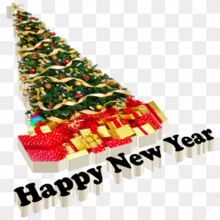 Happy New Year Png Free Pic - Christmas Tree, Transparent Png