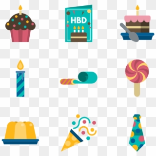 Birthday And Party Elements - Birthday Cake Minimal Png, Transparent Png