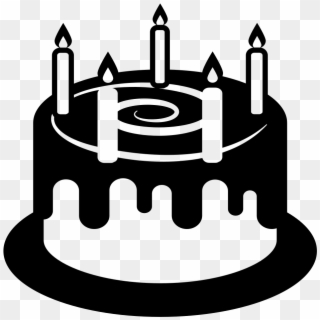 Open - Birthday Cake Emoji Black, HD Png Download