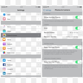 Grid This Overlays A “rule Of Thirds” Grid On Top Of - Iphone8 Grid Camera Settings, HD Png Download