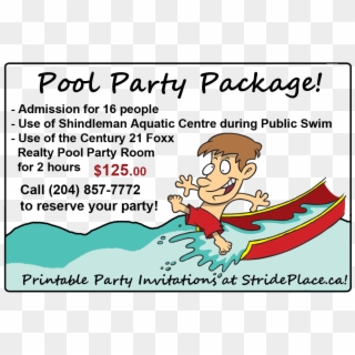 Pool Party - Cartoon, HD Png Download