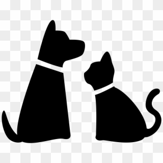 Dog And Cat Silhouette Png , Png Download - Cat And Dog Png, Transparent Png