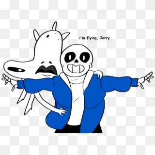 I'm Flying, Jerry - Jerry X Sans Undertale, HD Png Download