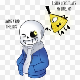 Sans And Bill By Featherletters - Bill Cipher X Undertale, HD Png Download