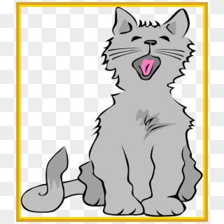 Fluffy Cat - Transparent Transparent Background Cat Clipart, HD Png Download