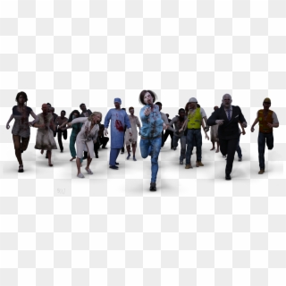 Just A Zombie Crowd To Chase You - Zombie Horde Png, Transparent Png