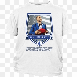 Dak Prescott 4 President Youth T-shirt - 9 Years Old Birthday Gift Idea, HD Png Download