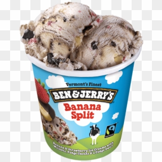 Banana Split Detail - Ben And Jerry's, HD Png Download