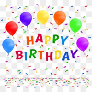 Free Png Download Happy Birthday With Confetti Png - Happy Birthday Confeti Png, Transparent Png