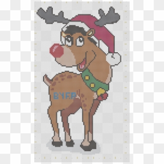 Rudolph The Red Nose Reindeer X-stitch - Cross-stitch, HD Png Download