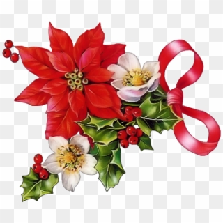 Poinsettia Clipart Beautiful Christmas - Christmas Poinsettia Clipart, HD Png Download