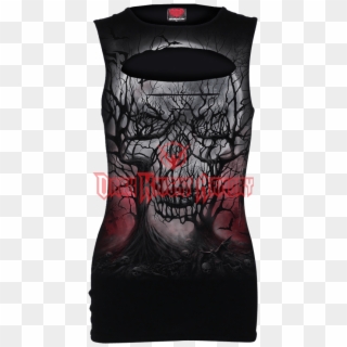 Dark Roots Womens Sleeveless Keyhole Top - Gothic T Shirt, HD Png Download