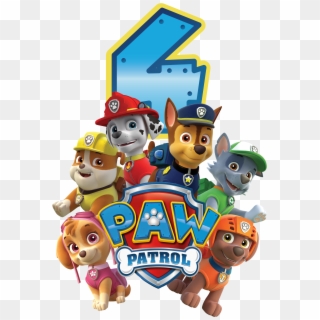 Paw Patrol All Character Png Kids - Paw Patrol Birthday Png, Transparent Png