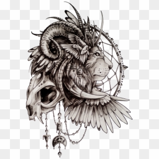 Shiva Tattoo Png - Tattoo Löwe Und Widder, Transparent Png