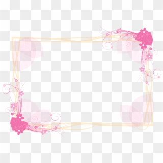 #frame #pinkframe #pink #rectangle #shapes #asethetic - Elegant Pink Border Frame, HD Png Download