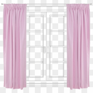 Children S Blackout Curtains, Pom Pom Lace - Png Transparent Windows With Curtains, Png Download
