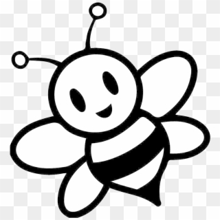 Bee Clipart Black And White Wallpaper Hd Images Honey - Cartoon Bee Black And White, HD Png Download