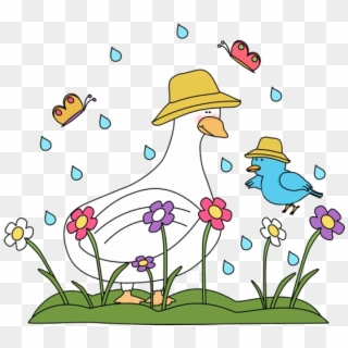 Spring Break Rain Clipart Weather Homework Packet Free - Umbrella April Showers Clipart, HD Png Download