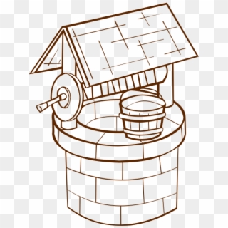 Wishing Well Clipart Spring Season - Water Well Coloring Page, HD Png Download
