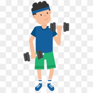 Clip Art File Man Lifting Dumbbells - Animated Weight Lifting, HD Png Download