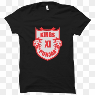 Kings Xi Punjab -half Sleeve Black - Active Shirt, HD Png Download