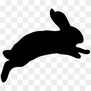 Easter Bunny Rabbit Show Jumping Silhouette Clip Art - Leaping Rabbit Silhouette, HD Png Download