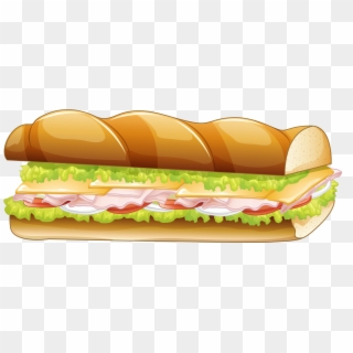 Hamburger Submarine Sandwich Pizza Panini Fast Food - Sub Sandwich Vector Png, Transparent Png