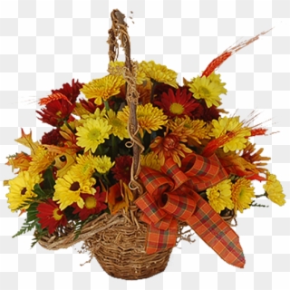 Basket Flower Arrangements Fall, HD Png Download