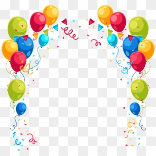 #birthday #birthdayframe #balloonsframe #frame #balloon - Birthday Balloon Border Png, Transparent Png
